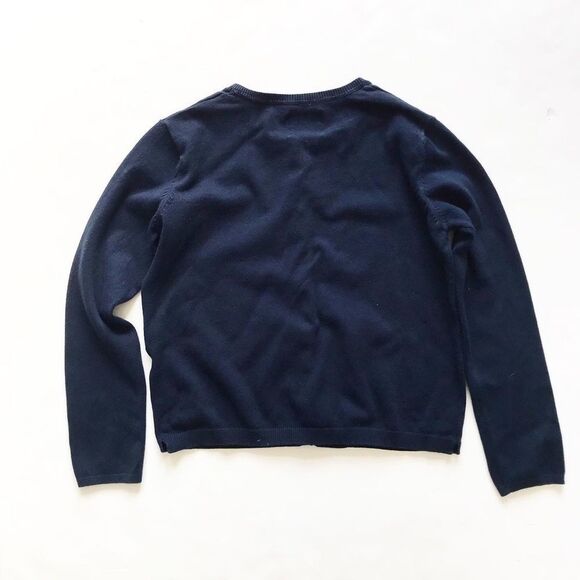 Zara navy blue light knit cardigan EUC 9/10Y - Picture 4 of 4
